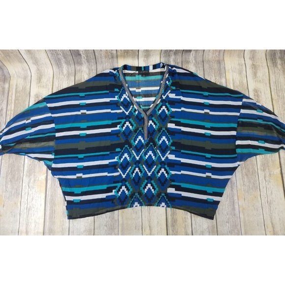 Lane Bryant Tops - Lane Bryant Womens Blouse Top Plus Size 18/20 Sheer Short Sleeves V-neck Casual